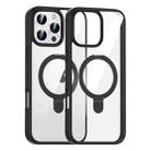 For iPhone 16 Pro High Transparency MagSafe Holder Phone Case(Black) - 1