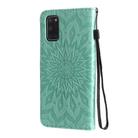 For OPPO A52 / A72 / A92 Sun Embossing Pattern Horizontal Flip Leather Case with Card Slot & Holder & Wallet & Lanyard(Green) - 3