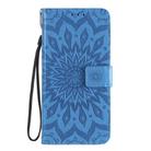 For OPPO A52 / A72 / A92 Sun Embossing Pattern Horizontal Flip Leather Case with Card Slot & Holder & Wallet & Lanyard(Blue) - 2