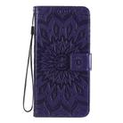 For OPPO A52 / A72 / A92 Sun Embossing Pattern Horizontal Flip Leather Case with Card Slot & Holder & Wallet & Lanyard(Purple) - 2