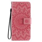 For OPPO Reno3 Pro 4G Sun Embossing Pattern Horizontal Flip Leather Case with Card Slot & Holder & Wallet & Lanyard(Pink) - 2