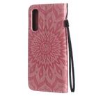 For OPPO Reno3 Pro 4G Sun Embossing Pattern Horizontal Flip Leather Case with Card Slot & Holder & Wallet & Lanyard(Pink) - 3