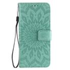 For OPPO Reno3 Pro 4G Sun Embossing Pattern Horizontal Flip Leather Case with Card Slot & Holder & Wallet & Lanyard(Green) - 2