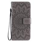 For OPPO Reno3 Pro 4G Sun Embossing Pattern Horizontal Flip Leather Case with Card Slot & Holder & Wallet & Lanyard(Grey) - 2