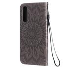 For OPPO Reno3 Pro 4G Sun Embossing Pattern Horizontal Flip Leather Case with Card Slot & Holder & Wallet & Lanyard(Grey) - 3