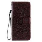 For OPPO Reno3 Pro 4G Sun Embossing Pattern Horizontal Flip Leather Case with Card Slot & Holder & Wallet & Lanyard(Brown) - 2