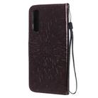 For OPPO Reno3 Pro 4G Sun Embossing Pattern Horizontal Flip Leather Case with Card Slot & Holder & Wallet & Lanyard(Brown) - 3