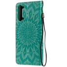 For OPPO Find X2 Lite / Reno3 5G Sun Embossing Pattern Horizontal Flip Leather Case with Card Slot & Holder & Wallet & Lanyard(Green) - 3