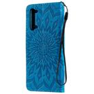 For OPPO Find X2 Lite / Reno3 5G Sun Embossing Pattern Horizontal Flip Leather Case with Card Slot & Holder & Wallet & Lanyard(Blue) - 3