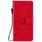 For OPPO Find X2 Lite / Reno3 5G Sun Embossing Pattern Horizontal Flip Leather Case with Card Slot & Holder & Wallet & Lanyard(Red) - 2