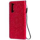 For OPPO Find X2 Lite / Reno3 5G Sun Embossing Pattern Horizontal Flip Leather Case with Card Slot & Holder & Wallet & Lanyard(Red) - 3