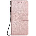 For OPPO Find X2 Lite / Reno3 5G Sun Embossing Pattern Horizontal Flip Leather Case with Card Slot & Holder & Wallet & Lanyard(Rose Gold) - 2