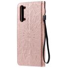 For OPPO Find X2 Lite / Reno3 5G Sun Embossing Pattern Horizontal Flip Leather Case with Card Slot & Holder & Wallet & Lanyard(Rose Gold) - 3