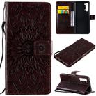 For OPPO Find X2 Lite / Reno3 5G Sun Embossing Pattern Horizontal Flip Leather Case with Card Slot & Holder & Wallet & Lanyard(Brown) - 1