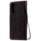 For OPPO Find X2 Lite / Reno3 5G Sun Embossing Pattern Horizontal Flip Leather Case with Card Slot & Holder & Wallet & Lanyard(Brown) - 3