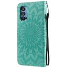 For OPPO Reno3 Pro / Find X2 Neo Sun Embossing Pattern Horizontal Flip Leather Case with Card Slot & Holder & Wallet & Lanyard(Green) - 3