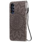 For OPPO Reno3 Pro / Find X2 Neo Sun Embossing Pattern Horizontal Flip Leather Case with Card Slot & Holder & Wallet & Lanyard(Grey) - 3