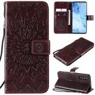 For OPPO Reno3 Pro / Find X2 Neo Sun Embossing Pattern Horizontal Flip Leather Case with Card Slot & Holder & Wallet & Lanyard(Brown) - 1