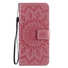 For OPPO Reno4 5G Sun Embossing Pattern Horizontal Flip Leather Case with Card Slot & Holder & Wallet & Lanyard(Pink) - 2