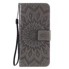 For OPPO Reno4 5G Sun Embossing Pattern Horizontal Flip Leather Case with Card Slot & Holder & Wallet & Lanyard(Grey) - 2