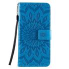 For OPPO Reno4 Pro 5G Sun Embossing Pattern Horizontal Flip Leather Case with Card Slot & Holder & Wallet & Lanyard(Blue) - 2