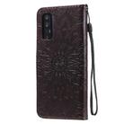 For OPPO Reno4 Pro 5G Sun Embossing Pattern Horizontal Flip Leather Case with Card Slot & Holder & Wallet & Lanyard(Brown) - 2