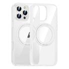 For iPhone 16 Pro High Transparency 360 Degree Rotating Holder MagSafe Phone Case(Transparent) - 1