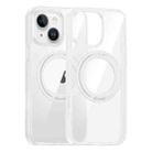 For iPhone 14 High Transparency 360 Degree Rotating Holder MagSafe Phone Case(Transparent) - 1