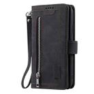 For Samsung Galaxy A17 5G Nine Card Zipper Bag Leather Phone Case with Lanyard(Black) - 2