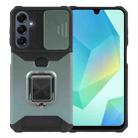 For Samsung Galaxy A16 5G / 4G Camera Shield Card Slot PC Hybrid TPU Phone Case(Dark Green) - 1