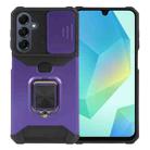 For Samsung Galaxy A16 5G / 4G Camera Shield Card Slot PC Hybrid TPU Phone Case(Purple) - 1
