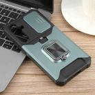 For Samsung Galaxy S24 FE 5G Camera Shield Card Slot PC Hybrid TPU Phone Case(Dark Green) - 2