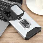 For Samsung Galaxy S24 FE 5G Camera Shield Card Slot PC Hybrid TPU Phone Case(Silver) - 2