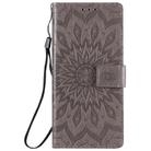 For Samsung Galaxy Note20 5G Sun Embossing Pattern Horizontal Flip Leather Case with Card Slot & Holder & Wallet & Lanyard(Grey) - 2