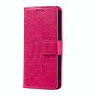 For Samsung Galaxy A36 Totem Flower Embossed Leather Phone Case with Lanyard(Red) - 2