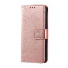 For Samsung Galaxy A06 5G / 4G Totem Flower Embossed Leather Phone Case with Lanyard(Rose Gold) - 2