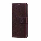 For Samsung Galaxy A07 4G Totem Flower Embossed Leather Phone Case with Lanyard(Brown) - 2
