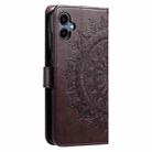 For Samsung Galaxy A07 4G Totem Flower Embossed Leather Phone Case with Lanyard(Brown) - 3