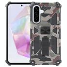 For Samsung Galaxy A36 5G Camouflage Armor Kickstand TPU Hybrid PC Magnetic Phone Case(Army Green) - 1