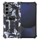 For Samsung Galaxy S24 FE 5G Camouflage Armor Kickstand TPU Hybrid PC Magnetic Phone Case(Grey) - 1