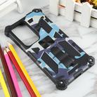 For Samsung Galaxy S25 Ultra 5G Camouflage Armor Kickstand TPU Hybrid PC Magnetic Phone Case(Light Blue) - 2