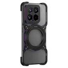For Xiaomi 15 Mechanical Arm Borderless MagSafe Holder Metal Phone Case(Black Purple) - 2