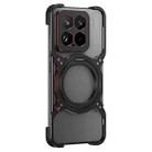 For Xiaomi 15 Mechanical Arm Borderless MagSafe Holder Metal Phone Case(Black Red) - 2