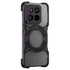 For Xiaomi 15 Pro Mechanical Arm Borderless MagSafe Holder Metal Phone Case(Black Purple) - 2