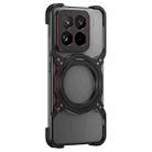 For Xiaomi 15 Pro Mechanical Arm Borderless MagSafe Holder Metal Phone Case(Black Red) - 2