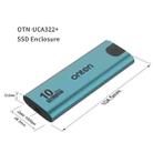 Onten UCA322+ 10Gbps M.2 M-key NVMe NGFF SSD Enclosure - 2