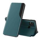 For Xiaomi Redmi 9C Side Display  Shockproof Horizontal Flip Leather Case with Holder(Geen) - 1