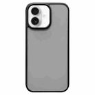 For iPhone 16 Camera Control Button Frosted Phone Case(Transparent Black) - 1