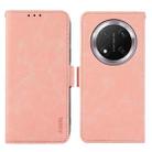 For Honor X9C 5G Global ABEEL Frosted Magnetic RFID Leather Phone Case(Pink) - 1