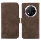 For Honor X9C 5G Global ABEEL Frosted Magnetic RFID Leather Phone Case(Brown) - 1